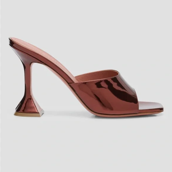 Amina muaddi lupita mirror leather mule sandals - Picture 2 of 5